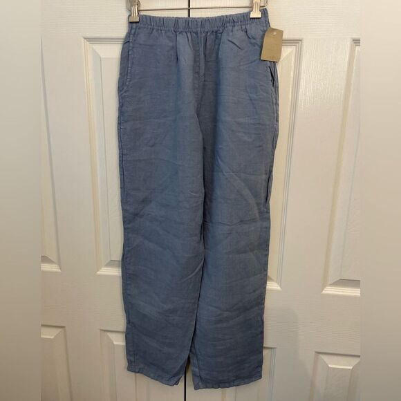 J. Jill Pants - J Jill 100% Linen Blue Pants Size XSP